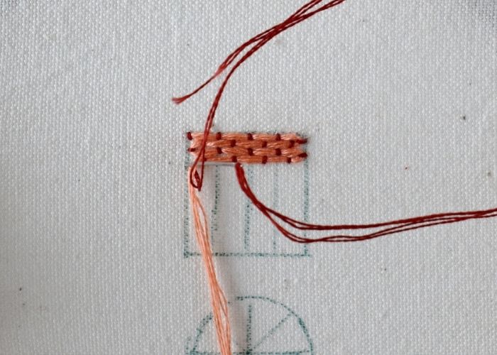 Couching Stitch Filling Step4