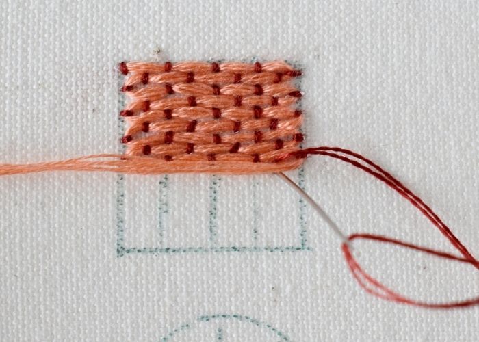 Couching Stitch Filling Step5
