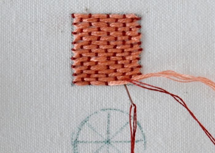 Couching Stitch Filling Step6