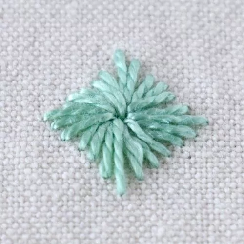 Diamond Eyelet Stitch embroidery tutorial step-by-step