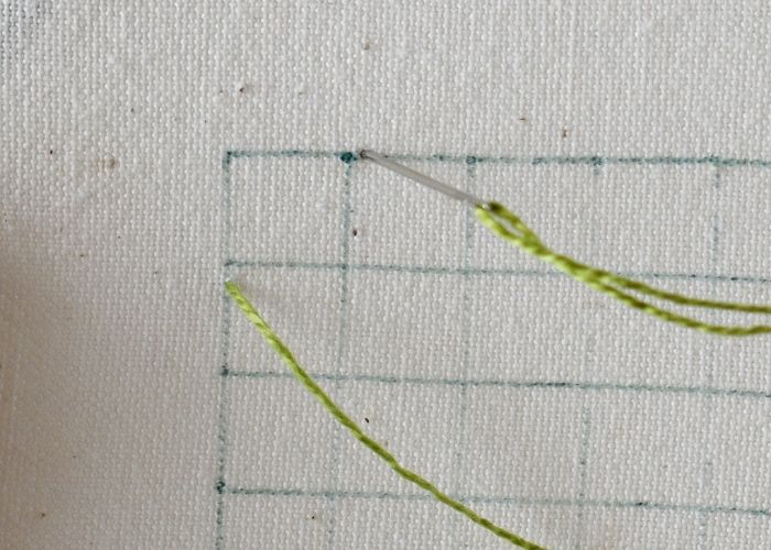 Herringbone Square Stitch Step1