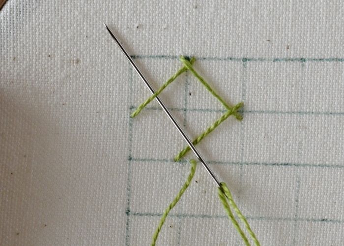 Herringbone Square Stitch Step4