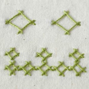 Herringbone Square Stitch embroidery Small square image Herringbone Square Stitch embroidery Small square image