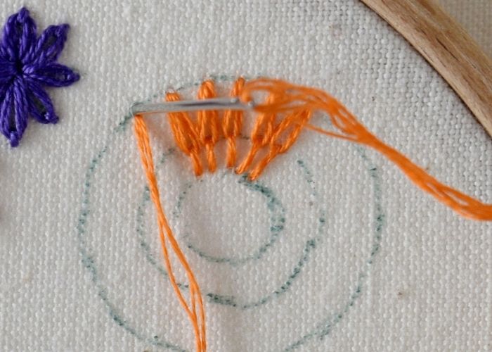 Long-Tailed Chain Stitch step 1 image
