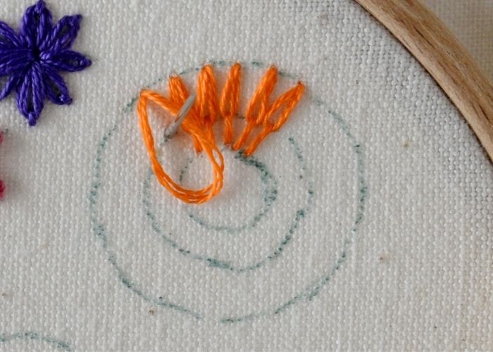 Long-Tailed Chain Stitch step 2 image