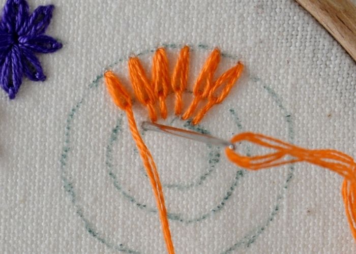 Long-Tailed Chain Stitch step 3 image