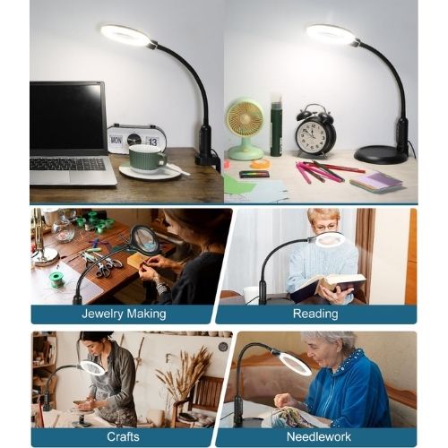 Magnifying glass with light and stand on Amazon