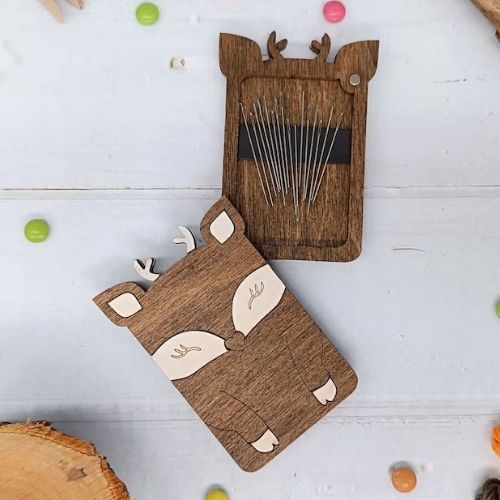 Hand embroidery accessories - Wooden needle case by KindFoxWood on Etsy