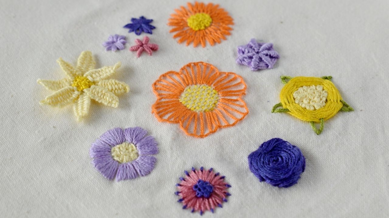 Beginner Flower Embroidery: Hand Embroidery Tutorial & Free PDF Pattern Download