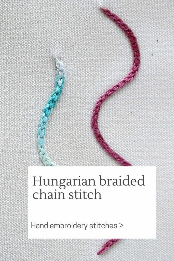 Hungarian Braided Chain Stitch PIN image