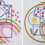 14 varianti di punto catenella per bordi, contorni e decorazioni