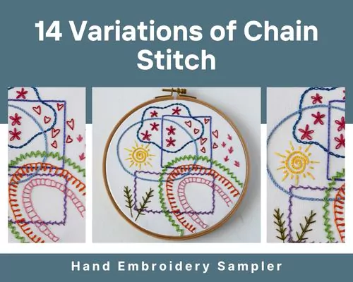 14 Variations of Chain Stitch freebie image