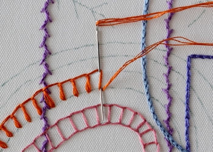 Chain Stitch variations Basque Stitch step 1 image