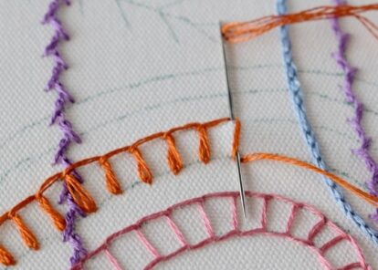 Panel Chainstitch 14 Chain Stitch Variations For Borders, Outlines, and Decoration