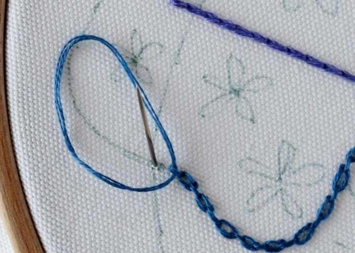 Chain Stitch variations Cable Chain Stitch step 3 image