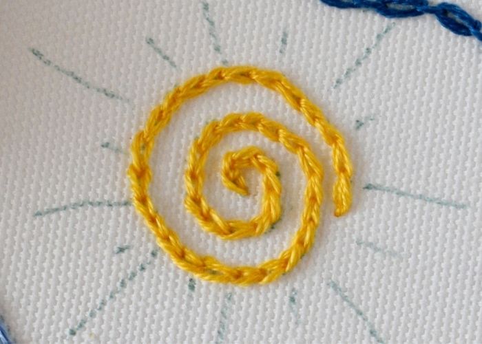 Chain Stitch variations Chain Stitch Filling technique step 2 image