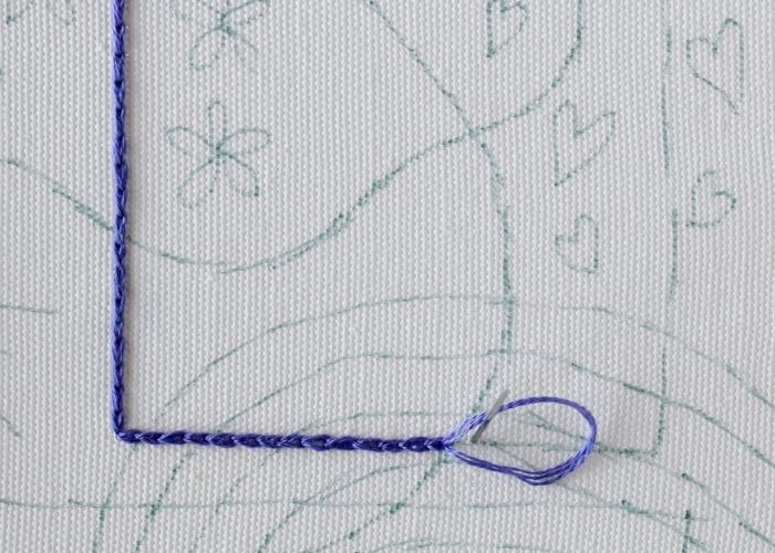 Chain Stitch variations Chain stitch step 3 image