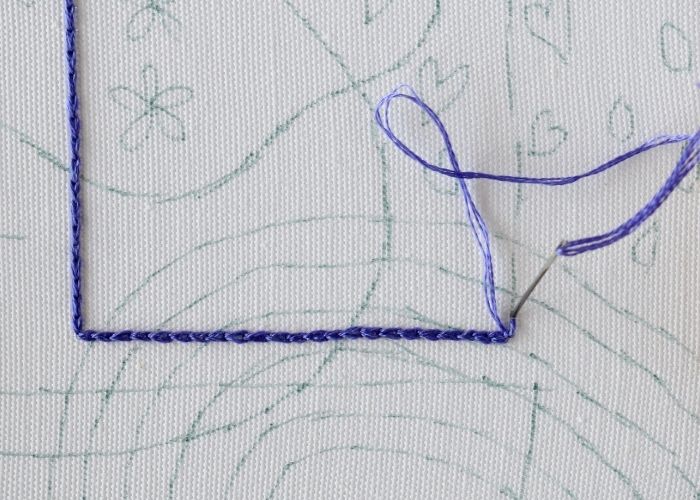 Chain Stitch variations Chain stitch step 4 image