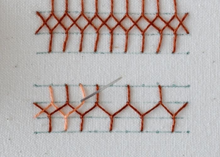 How to stitch Double Cretan Stitch Step6 image