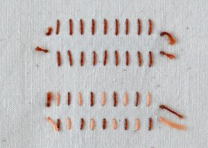 Double Cretan Stitch embroidery reverse side image