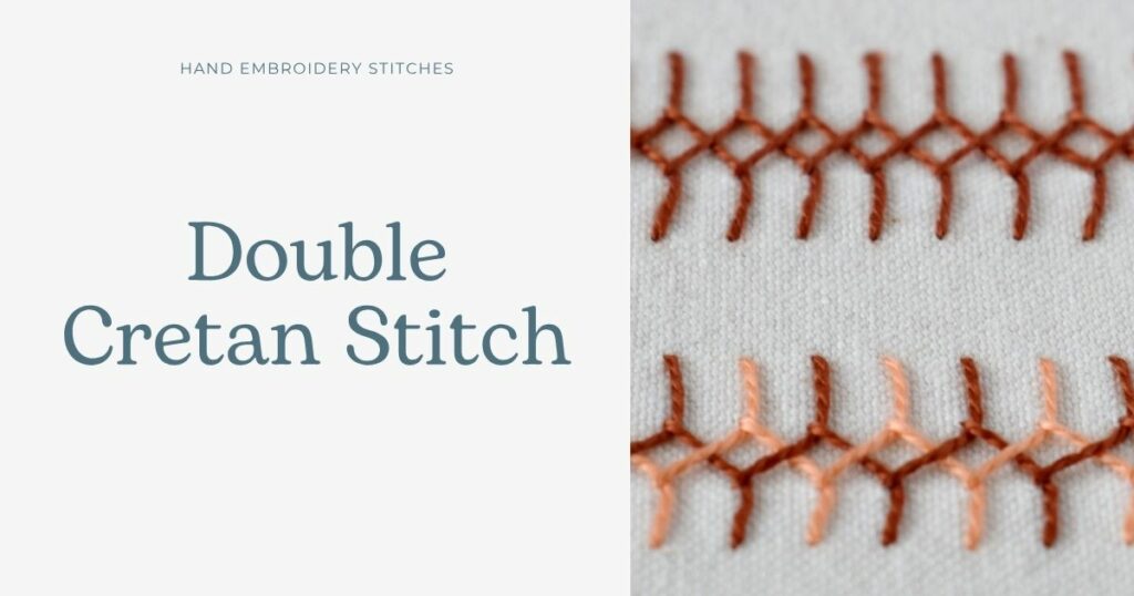 Double Cretan Stitch embroidery tutorial image
