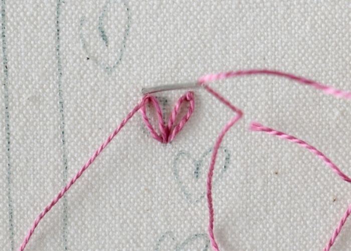 Heart Chain Stitch embroidery Step 2 image