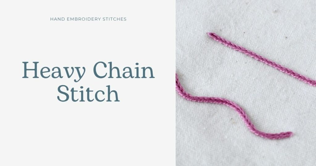 Heavy Chain Stitch embroidery tutorial top image
