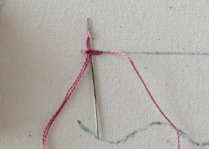 Heavy Chain Stitch embroidery guide step 4 image