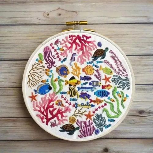 Ocean Wonders - hand embroidery pattern by StitchdoodlesDesign on Etsy