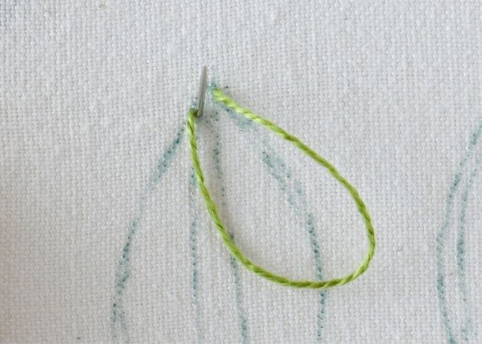 Open Cretan Stitch Step 1 image
