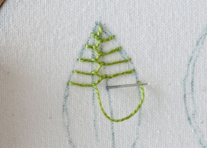 How to embroider Open Cretan Stitch