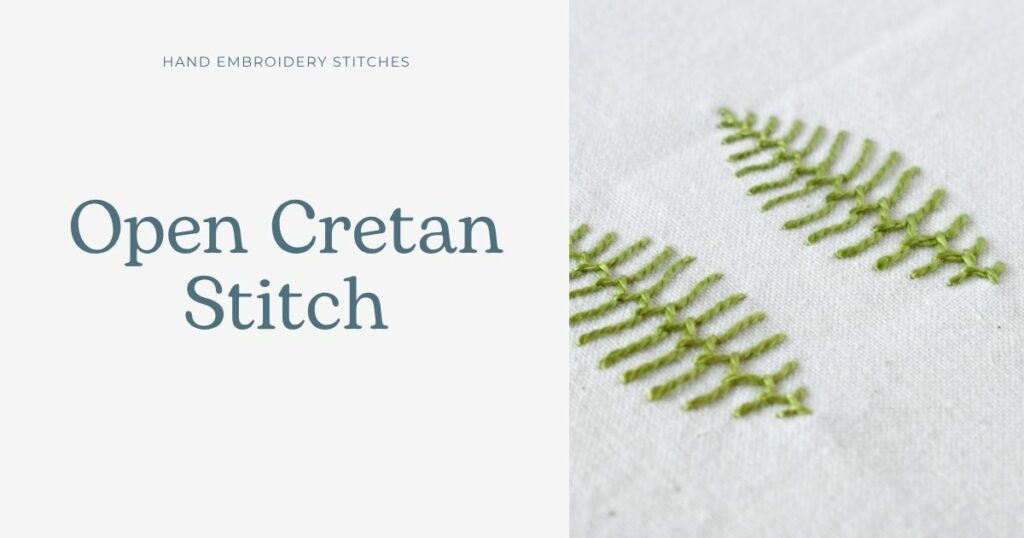 Open Cretan Stitch embroidery tutorial image