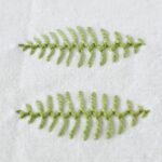 Open Cretan Stitch embroidery with green pearl cotton small image