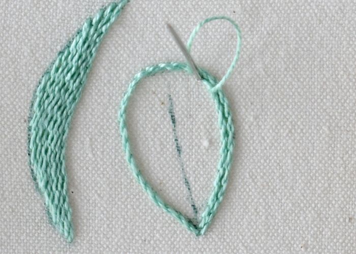 Stem Stitch Filling embroidery Step 6 image