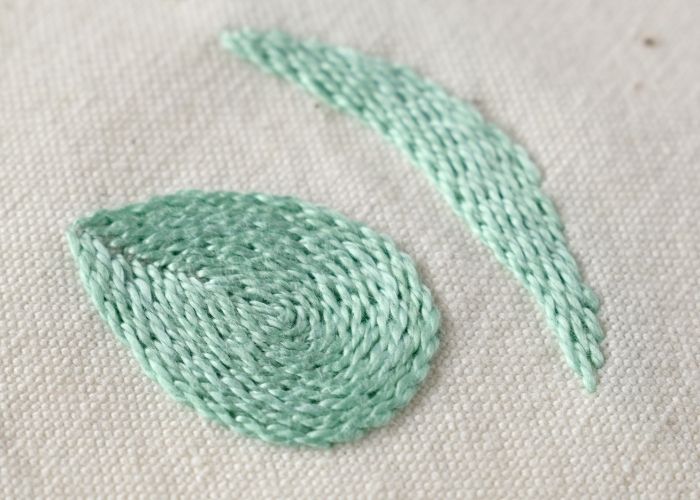 Stem Stitch Filling with pearl cotton thread image