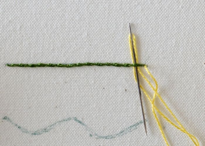 How to embroider Whipped Stem Stitch step 2 image