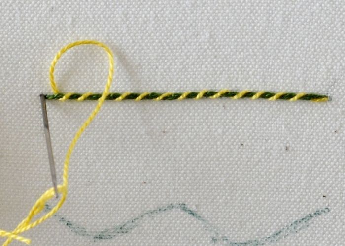 Whipped Stem Stitch Embroidery step 5 image