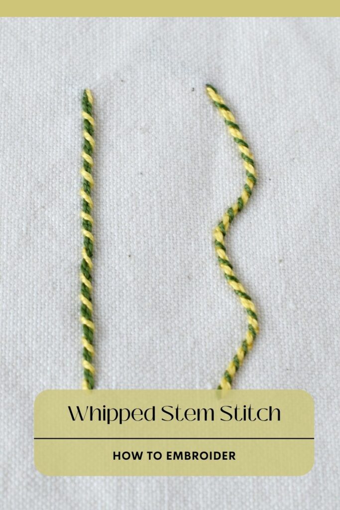 Step-by-step whipped stitch tutorial! PIN image