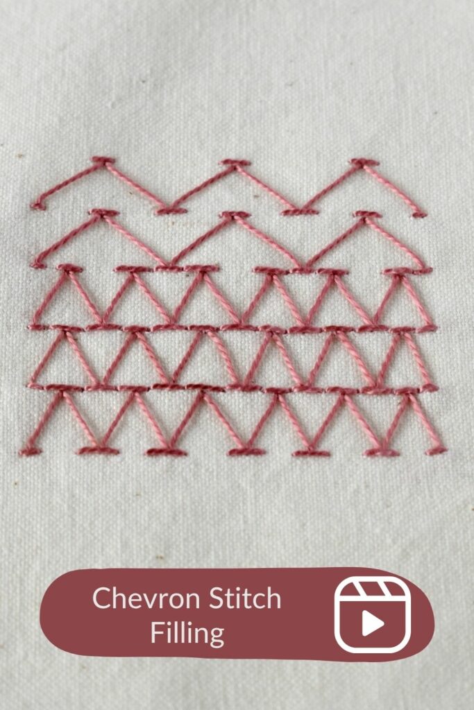 Watch Chevron Stitch Filling in Action Video tutorial PIN image