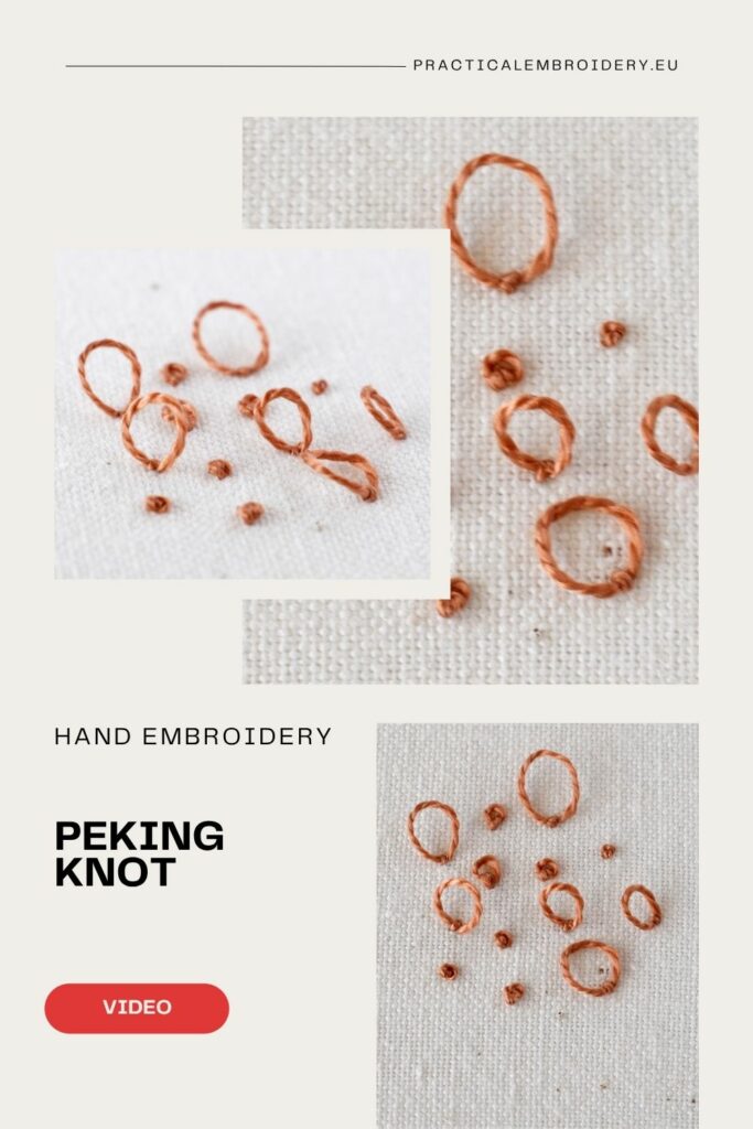 Watch & Learn: Peking Knot Stitch Video Tutorial! PIN image