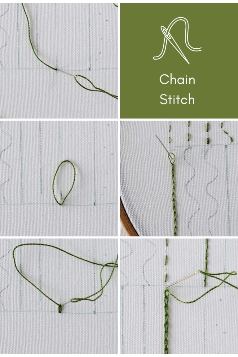 Chainstitch Chain stitch - Library of hand embroidery stitches