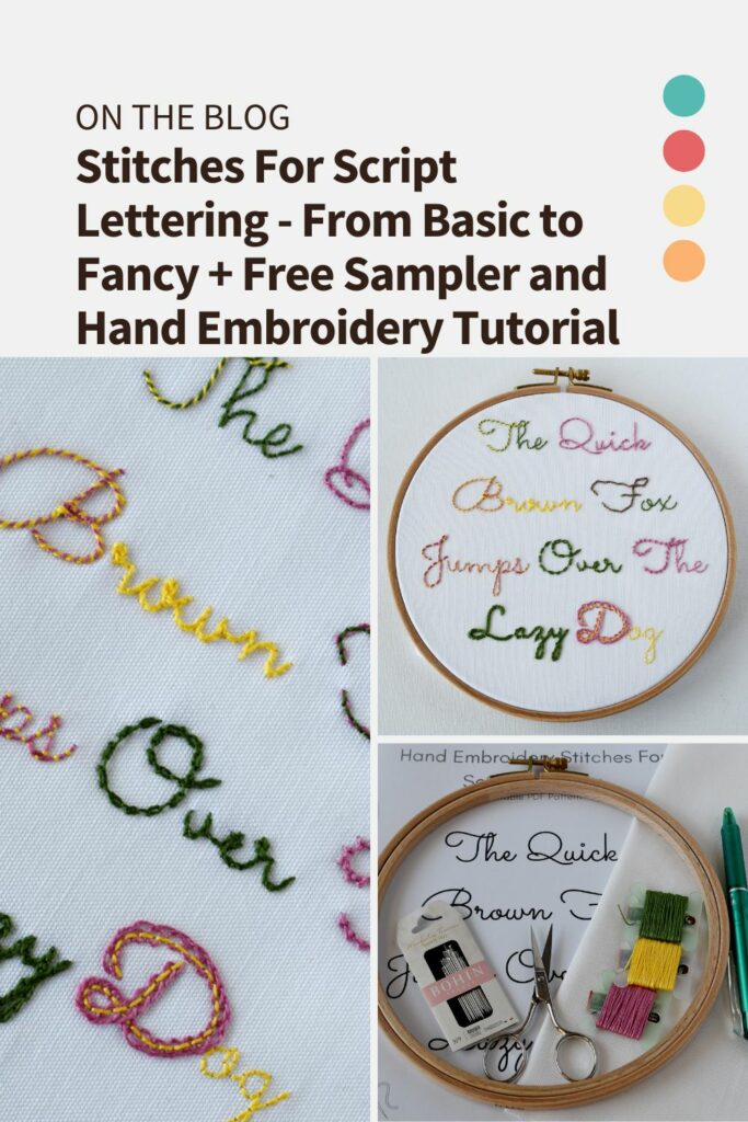 Stitches For Script Lettering PIN image
