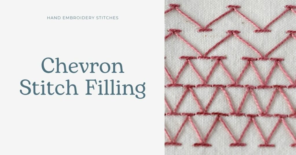 Chevron Stitch Filling embroidery tutorial main image