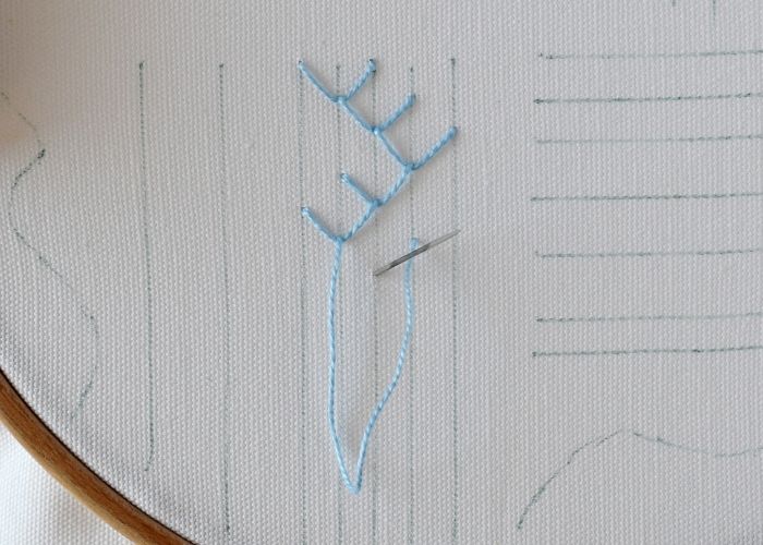 Double Feather Stitch wip image