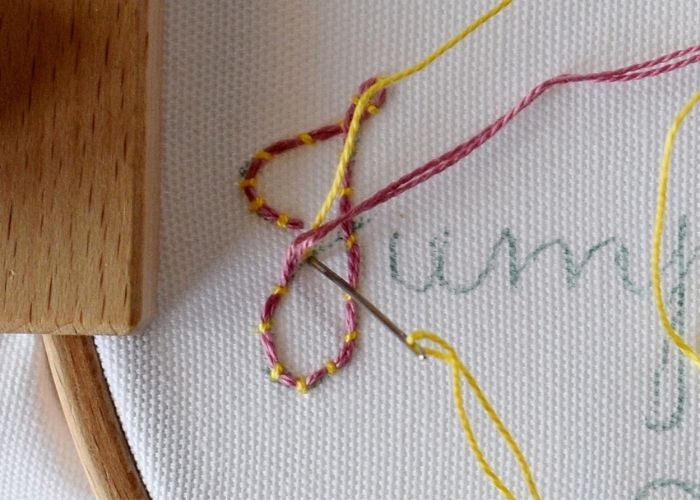 Jumps - hand embroidered lettering step 1 image