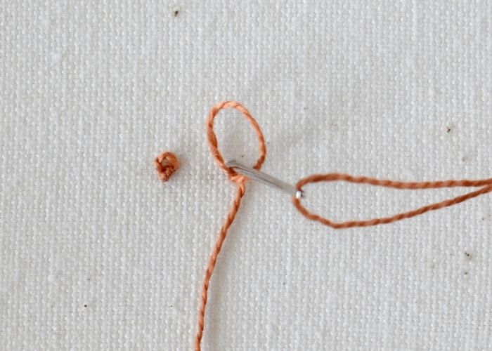 Peking Knot stitch Step4 image