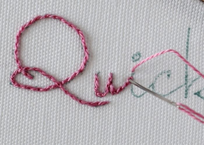 Quick - embroidering letters step 2 image