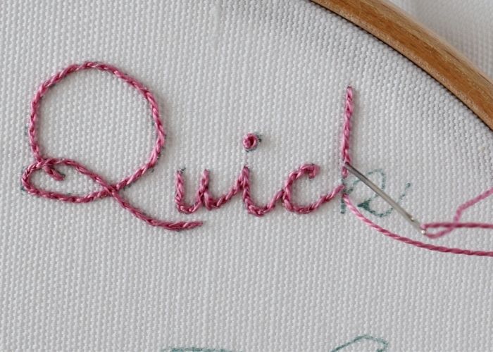 Quick - embroidering letters step 4 image