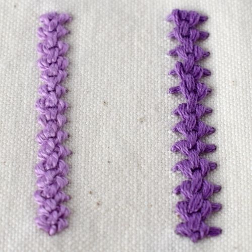 Raised Chain Band Stitch embroidery small image