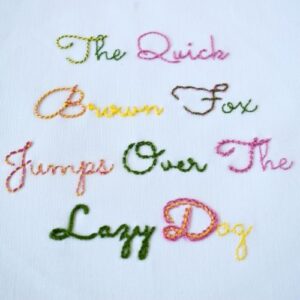 Script Stitching Stitches For Script Lettering - Basic to Fancy + Sampler & Tutorial
